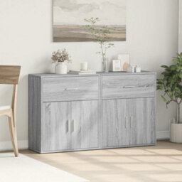 Berkfield Sideboards 2 Pcs Grey Sonoma 60X31X70 Cm Engineered Wood - thumbnail 1