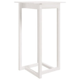 Berkfield Bar Table White 60X60X110 Cm Solid Wood Pine - thumbnail 2