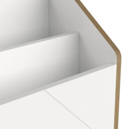 FurniComp LTD Furnicomp Elsie 3-Tier Kids Bookcase- Matt White & Hamilton Oak - thumbnail 4