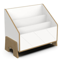 FurniComp LTD Furnicomp Elsie 3-Tier Kids Bookcase- Matt White & Hamilton Oak - thumbnail 2