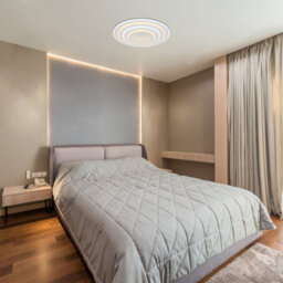 Luminosa Lighting Luminosa Jocelyn Round Integrated Led Semi Flush Ceiling Light White Matt Led Dimmable 2700-6500K Remote Control - thumbnail 8