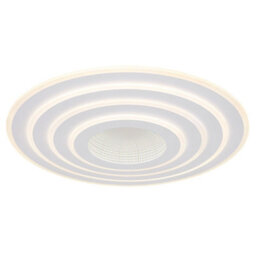 Luminosa Lighting Luminosa Jocelyn Round Integrated Led Semi Flush Ceiling Light White Matt Led Dimmable 2700-6500K Remote Control
