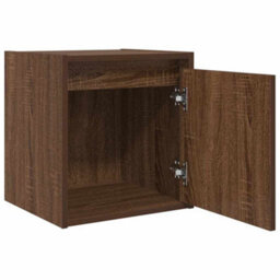 Berkfield Wall-Mounted Bedside Cabinets 2 Pcs Brown Oak 38X34X40 Cm - thumbnail 6