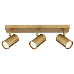 Luminosa Lighting Luminosa Robby Ceiling Spotlight Bar Gold Colours Brushed 3X Gu10 - thumbnail 3