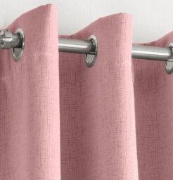 Enhanced Living Vogue Blush Pink 46 X 90 Inch (117X229Cm) Eyelet Thermal Noise Reducing Dim Out Curtains (Pair) - thumbnail 3