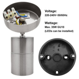 Long Life Lamps Company Adjustable Outdoor Wall Light Stainless Steel Ip44 Zlc010 - thumbnail 6