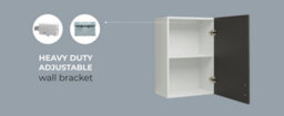 Jd Greta Kitchen Wall Unit 500mm Storage Cabinet With Doors And Shelf 50Cm - White Gloss - thumbnail 4