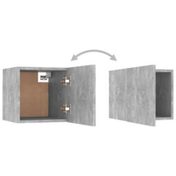 Berkfield 6 Piece Tv Cabinet Set Concrete Grey Engineered Wood - thumbnail 7