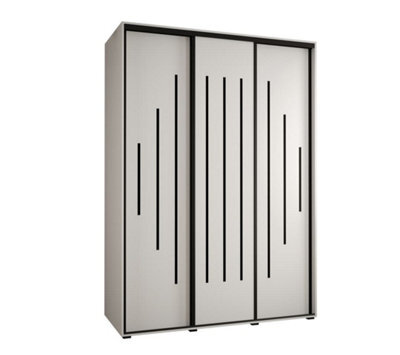 Arte 3-Door Contemporary Sliding Wardrobe In Alpine White W180Cmh205Cmd60Cm With Luxe Storage Design - image 1