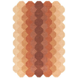 Beige Orange Abstract 12mm Thick Stain-Resistant Rug For Bedroom, & Living Room, Easy To Clean Wool Rug-120Cm X 170Cm - thumbnail 4