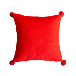 Amorly 18X18In Christmas Cushion Cover, Snowman Festive Print Throw Pillow Case With Corner Pom Poms For Sofa Decor, Inserts Not Included - thumbnail 5