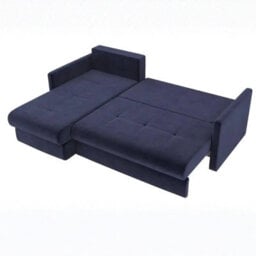 Orea Modern L Shape Sofa Bed With 2 Storage Compartments Reversible Fabric Corner Settee Sleep Function 227X150Cm Brown Right - thumbnail 4