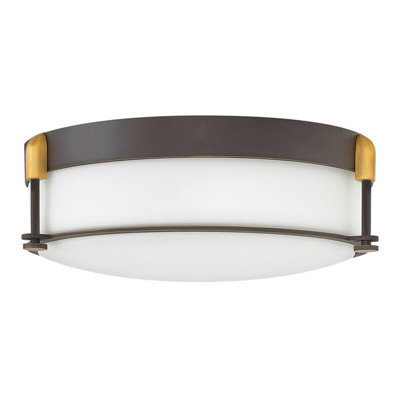 Elegant 3 Bulb Flush Mount Light Fixture In Oil Rubbed Bronze For Low Ceilings