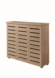 Timber Art Design 5 Tier Shoe Storage Cabinet 3 Door Cupboard Stand Rack Unit Sonoma Oak