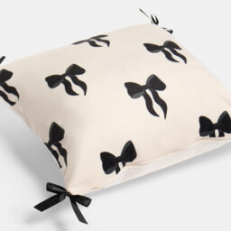 Ohs 2 X Bows Matte Velvet Cushion Covers Home Décor, Mono - thumbnail 5