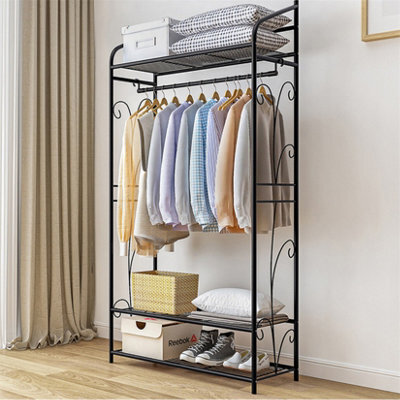 Fativo 161Cmh Heavy Duty Clothes Rail Display Rack Coat Hat Stand Free Standing Garment Shelf - image 1