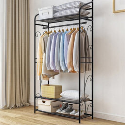 Fativo 161Cmh Heavy Duty Clothes Rail Display Rack Coat Hat Stand Free Standing Garment Shelf - thumbnail 1