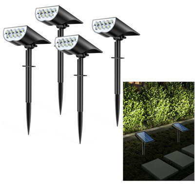 Amorly 4 Pack Solar Lights Outdoor Waterproof Ip65,landscape Lighting For Garden Yard Pathway Decor, Outdoor Decor, Cool White - image 1