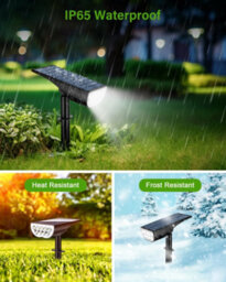 Amorly 4 Pack Solar Lights Outdoor Waterproof Ip65,landscape Lighting For Garden Yard Pathway Decor, Outdoor Decor, Cool White - thumbnail 5