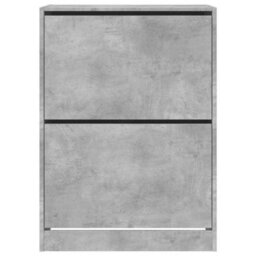 Walplus Shoe Cabinet With 2 Flip-Drawers Concrete Grey 80X42X108 Cm - thumbnail 6