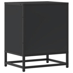 Berkfield Bedside Cabinets 2 Pcs Black 40X31X50 Cm Engineered Wood And Metal - thumbnail 8