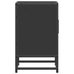 Berkfield Bedside Cabinets 2 Pcs Black 40X31X50 Cm Engineered Wood And Metal - thumbnail 7