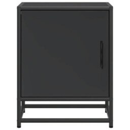 Berkfield Bedside Cabinets 2 Pcs Black 40X31X50 Cm Engineered Wood And Metal - thumbnail 5