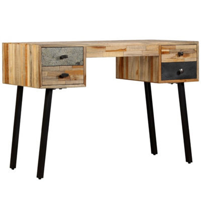 Berkfield Writing Desk Solid Reclaimed Teak 110X50X76 Cm - image 1