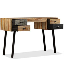 Berkfield Writing Desk Solid Reclaimed Teak 110X50X76 Cm - thumbnail 5