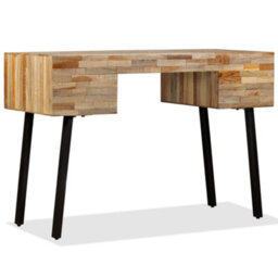 Berkfield Writing Desk Solid Reclaimed Teak 110X50X76 Cm - thumbnail 4