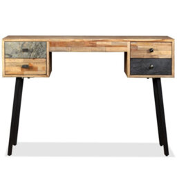 Berkfield Writing Desk Solid Reclaimed Teak 110X50X76 Cm - thumbnail 3