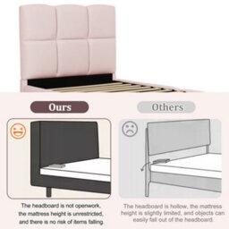 Single Upholstered Hydraulic Storage Bed With Headboard And Large Storage Space - thumbnail 8