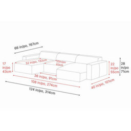 Valencia Nathan Full Aniline Leather Lounge Modular Three Seats Double Chaise Sofa Dark Chocolate Fsc Pine Wood - thumbnail 2