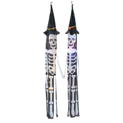 2X Halloween Led Lights Hanging Ghost Skeleton - image 1