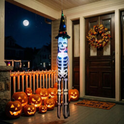 2X Halloween Led Lights Hanging Ghost Skeleton - thumbnail 5