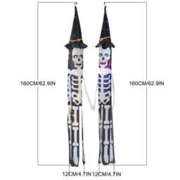 2X Halloween Led Lights Hanging Ghost Skeleton - thumbnail 2