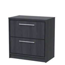 Hudson Reed Lille Floor Standing 2 Drawer Countertop Vanity Unit & Worktop, Graphite Woodgrain, 805 X 460 mm - thumbnail 1