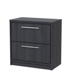 Hudson Reed Lille Floor Standing 2 Drawer Countertop Vanity Unit & Worktop, Graphite Woodgrain, 805 X 460 mm - thumbnail 2