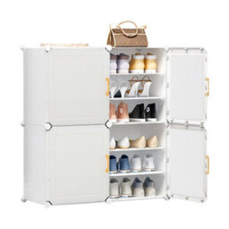 Living And Home White Home Entryway Large Capacity Multi-Layer Shoe Cabinet 85X32X95Cm - thumbnail 3
