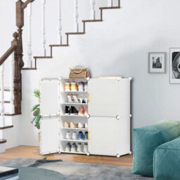 Living And Home White Home Entryway Large Capacity Multi-Layer Shoe Cabinet 85X32X95Cm - thumbnail 2