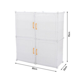 Living And Home White Home Entryway Large Capacity Multi-Layer Shoe Cabinet 85X32X95Cm - thumbnail 5
