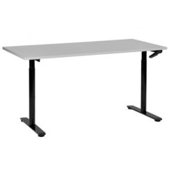 Beliani Manual Adjustable Standing Desk Destinas Grey/ Black 160 Cm 72 Cm - thumbnail 1