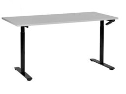 Beliani Manual Adjustable Standing Desk Destinas Grey/ Black 160 Cm 72 Cm - thumbnail 2