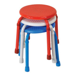 Loops Adjustable Blue Stackable Stool With Rust-Proof Aluminium Frame For Indoor And Outdoor Use - thumbnail 2