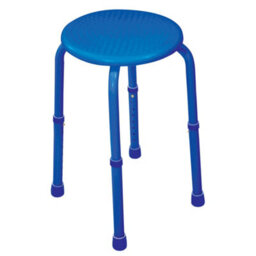 Loops Adjustable Blue Stackable Stool With Rust-Proof Aluminium Frame For Indoor And Outdoor Use
