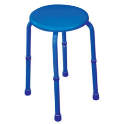 Loops Adjustable Blue Stackable Stool With Rust-Proof Aluminium Frame For Indoor And Outdoor Use - thumbnail 4