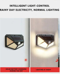 100 Led 2Pcs Solar Wall Light, Outdoor Pir Motion Sensor Garden Street Lamp - thumbnail 7