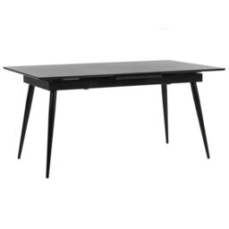 Beliani Extending Dining Table Maldon Black 160/200 Cm 90 Cm - thumbnail 4