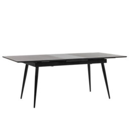 Beliani Extending Dining Table Maldon Black 160/200 Cm 90 Cm - thumbnail 1