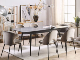 Beliani Extending Dining Table Maldon Black 160/200 Cm 90 Cm - thumbnail 2